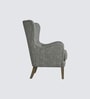 Carolina Walnut Finish Wing Chair Printed Human Canvas Carolina Walnut Finish Wing Chair Printed Human Canvas