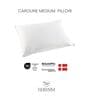 Caroline Medium Goose Down Pillow 27x19 Inches for Back and Comination Sleepers