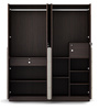 Carona 4 Door Wardrobe in Choco Walnut Finish