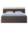 Carona Queen Size Bed with Storage in Choco Walnut Finish
