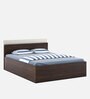 Carona Queen Size Bed with Storage in Choco Walnut Finish