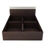 Carona Queen Size Bed with Storage in Choco Walnut Finish
