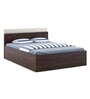 Carona Queen Size Bed with Storage in Choco Walnut Finish
