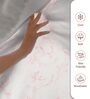 Carrara Marble Lt Pink Printed 400 TC Cotton Super King Sized Bedsheet with 2 Pillow Covers
