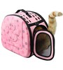 Paw Starry Pink & Black Fabric Travel Pet Carrier Backpack
