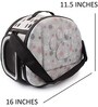 Flaura Grey & Black Fabric Travel Pet Carrier Backpack