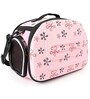 Paw Starry Pink & Black Fabric Travel Pet Carrier Backpack