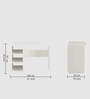 Carron Study Table In Frosty White Finish