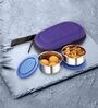 Carry on Nutri  Blue Stainless steel  2 Container Lunch Box