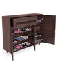 Carry Shoe Cabinet in Brown Finish