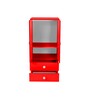 Cars 2 Door Theme Wardrobe with Drawers in Red Colour