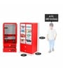 Cars 2 Door Theme Wardrobe with Drawers in Red Colour
