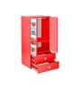Cars 2 Door Theme Wardrobe with Drawers in Red Colour