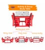 Cars Theme Activity Table with 2 Chairs in Red Colour