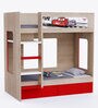 Cars Bunk Bed in Oak Finish with Drawer Storage