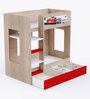 Cars Bunk Bed in Oak Finish with Drawer Storage