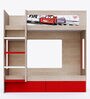 Cars Bunk Bed in Oak Finish with Drawer Storage