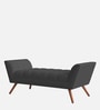 Cartes Fabric Bench in Charcoal Grey Colour