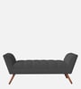 Cartes Fabric Bench in Charcoal Grey Colour