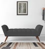Cartes Fabric Bench in Charcoal Grey Colour