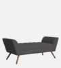 Cartes Fabric Bench in Charcoal Grey Colour