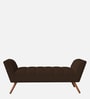 Cartes Fabric Bench in Coffee brown Colour