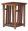 Cartesian Sheesham Wood End Table in Rustic Teak Finish