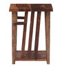 Cartesian Sheesham Wood End Table in Rustic Teak Finish