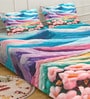 Cartoon Characters 7D King Size Cotton Blend Double Bedsheet with 2 Pillow Covers