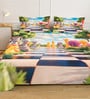 Cartoon Characters 7D King Size Cotton Blend Double Bedsheet with 2 Pillow Covers