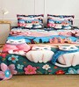 Cartoon Characters 7D King Size Cotton Blend Double Bedsheet with 2 Pillow Covers