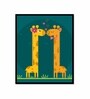 Cartoon giraffes Love Neck Printed Aclyric Wall Art