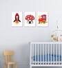 Mdf Cartoon Kids Wall Panel In Multicolor