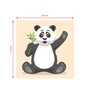 Cartoon Panda Multicolour Canvas Framed Wall Painting