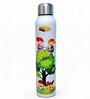 Cartoon Printed Long Water Bottle with Steel Cap, 750 ml