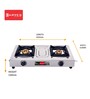 CARVES 2 Burner Mini Body Stainless Steel LPG Gas Stove (ISI Certified)