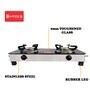 CARVES 2 Burner Nano Gas Stove with toughened Glass top & Rich Matt Steel Body (ISI Certified)