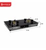 CARVES 2 Burner Ranger Glass Gas Stove (Casting Heavy pan Supports, ISI Certified)