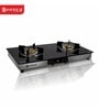 CARVES 2 Burner Ranger Glass Gas Stove (Casting Heavy pan Supports, ISI Certified)