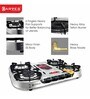 CARVES 4 Burner Qauttro Nova Series Stainless Steel LPG Gas Stove (Casting Heavy pan Supports, ISI Certified)