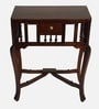 Carvo Teak Wood Console In Walnut Finish