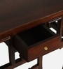 Carvo Teak Wood Console In Walnut Finish