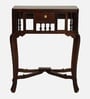 Carvo Teak Wood Console In Walnut Finish