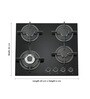 Carysil 4 Brass Burners Automatic Glass Hob (Model No: Passilo 4-60)