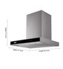 Carysil 60 cm 1000 m3h Hood Chimney (Model No: Elegant-60Bf)