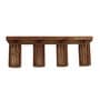 Casa 4 Lights Brown Solid Wood Flush Mounted Ceiling Light