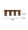 Casa 4 Lights Brown Solid Wood Flush Mounted Ceiling Light