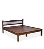 Casa Acacia Wood King Size Bed In Walnut Finish