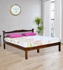 Casa Acacia Wood King Size Bed In Walnut Finish