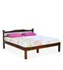 Casa Acacia Wood King Size Bed In Walnut Finish